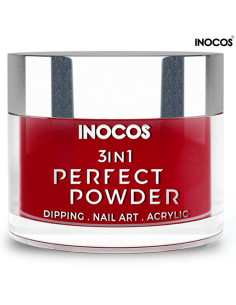 Comprar P39 Vermelho Poderoso 20g Perfect Powder 3 IN 1 Inocos | inocos, pódeimersão, nailart, póacrílico, PerfectPowder3IN1, pó