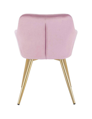 Cadeira Veludo com Pés Dourados Mobiliário Cabeleireiro