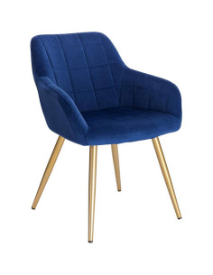 Cadeira Veludo com Pés Dourados Mobiliário Cabeleireiro 2