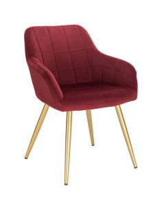 Cadeira Veludo com Pés Dourados Mobiliário Cabeleireiro 2