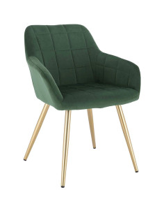 Cadeira Veludo com Pés Dourados Mobiliário Cabeleireiro 2