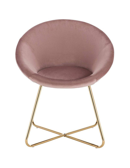 Cadeira Veludo Formato Oval Mobiliário Cabeleireiro