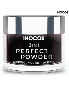 P66 Preto Pretíssimo 20g Perfect Powder 3 IN 1 Inocos | Dipping Powder Inocos | Inocos