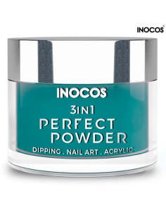 P56 Turquesa Iluminado 20g Perfect Powder 3 IN 1 Inocos | Dipping Powder Inocos | Inocos