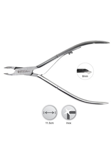 Alicate de Cutículas 11.5cm - 8mm - Stell Pro Alicates para Unhas