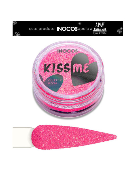Pó Glitter Kiss Me 3g Inocos Amor é Amor INOCOS Nail Art