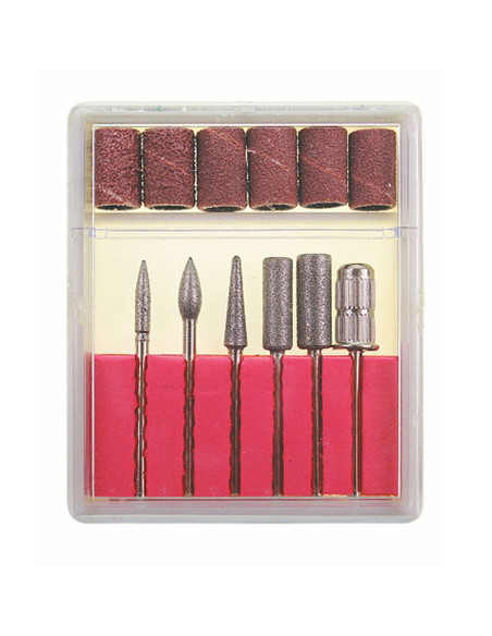 Kit Brocas Unhas - 6 Limas Ponteiras para Broca de Unhas