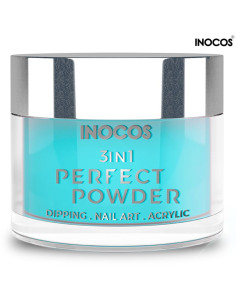 P55 Azul Festa na Piscina 20g Perfect Powder 3 IN 1 Inocos | Dipping Powder Inocos | Inocos
