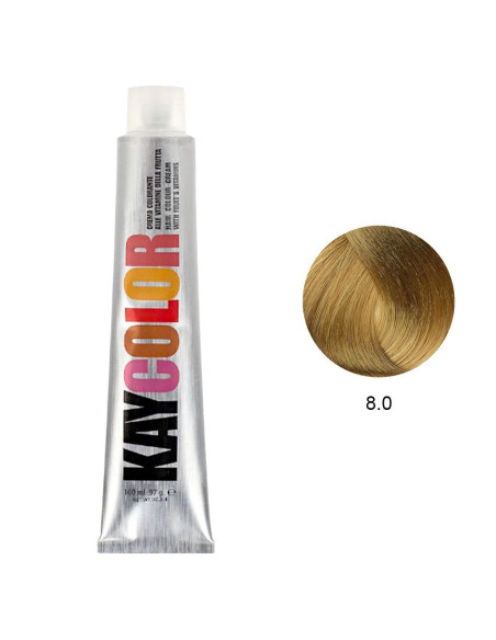 Coloração 8.0 Louro Claro Intenso 100ml - Kaycolor Kay Color