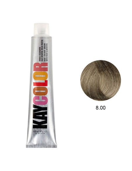 Coloração 8.00 Louro Claro Natural Frio 100ml - Kaycolor Kay Color