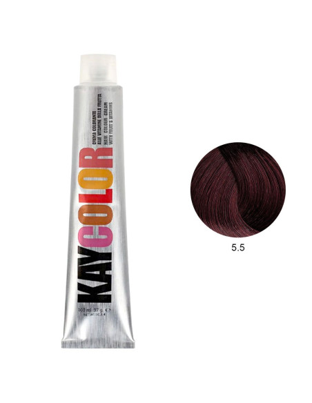 Coloração 5.5 Castanho Claro Acajú 100ml - Kaycolor Kay Color