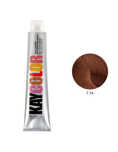 Coloração 7.74 Creme Caramel 100ml - Kaycolor Kay Color