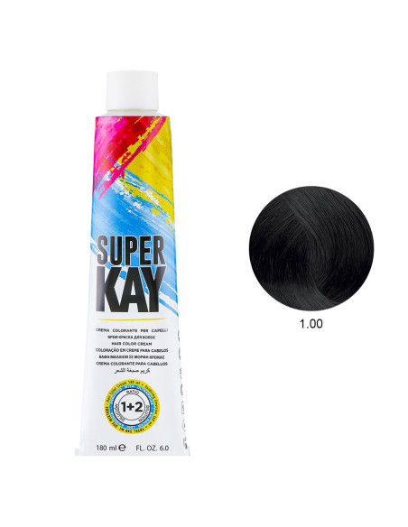 Coloração 1.00 Preto 180ml - SuperKay SUPERKAY 