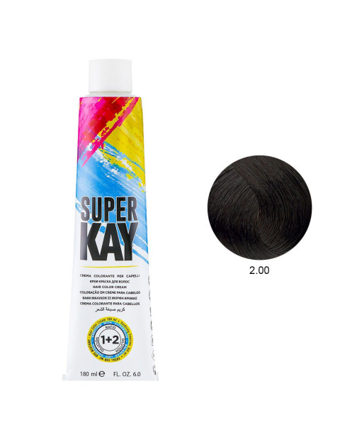 Coloração 2.00 Castanho Muito Escuro 180ml - SuperKay | SUPERKAY  | Super Kay