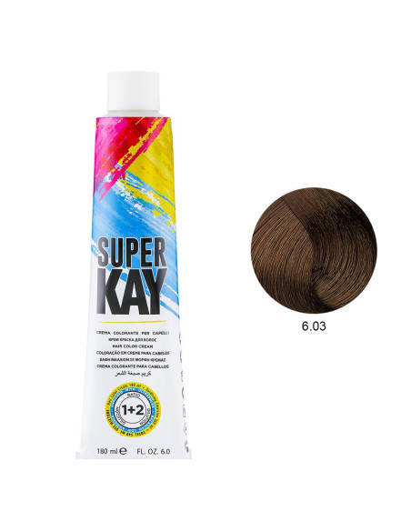 Coloração 6.03 Loiro Escuro Natural Quente 180ml - SuperKay SUPERKAY 