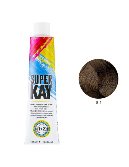 Coloração 8.1 Loiro Claro Cinza 180ml - SuperKay SUPERKAY 