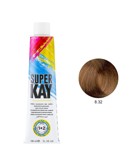 Coloração 8.32 Loiro Claro Bege 180ml - SuperKay SUPERKAY 