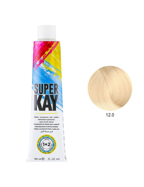Coloração 12.0 Loiro Natural Extra Super Platinado 180ml - SuperKay | SUPERKAY  | Super Kay
