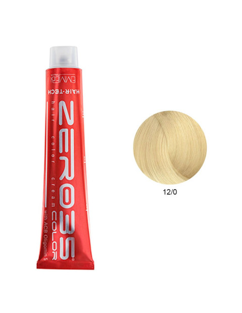 Coloração Hair-Tech 100ml - 12/0 Loiro Ultra Claro Neutro - Zero35 - Emmebi