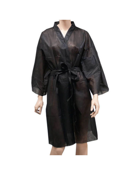 Kimono Descartável Preto - 1 uni. Descartáveis