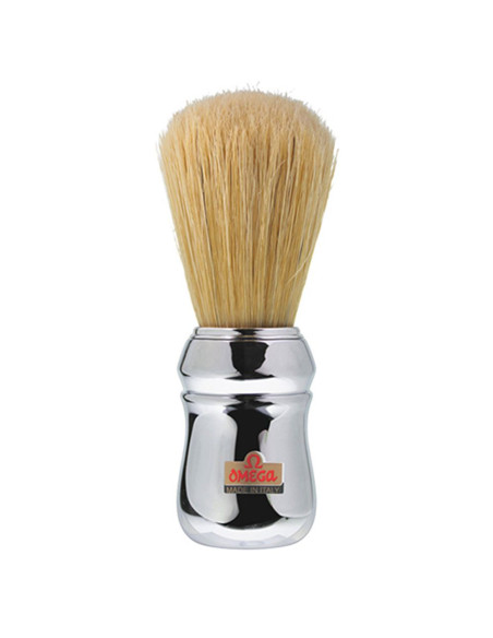 Pincel de Barbear Cromado Omega Acessórios Barbearia