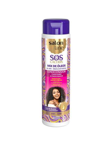 Condicionador SOS Cachos Super Óleos 300ml - Salon Line DESC Salon Line SOS Cachos