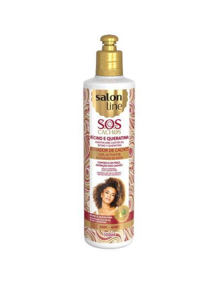 Ativador de Cachos SOS Cachos Rícino e Queratina 300ml - Salon Line Ativador de Cachos Salon Line