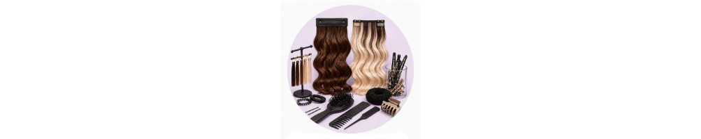 Extensões e Acessórios para aplicar as extensões de cabelo