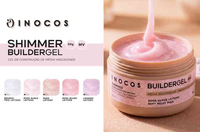 Gel de Construção Shimmer Inocos
