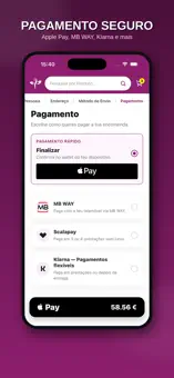 Métodos de pagamento na app Pluxo Cosméticos